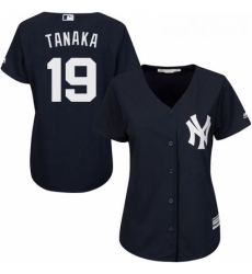 Womens Majestic New York Yankees 19 Masahiro Tanaka Replica Navy Blue Alternate MLB Jersey Womens Majestic New York Yankees 19 Masahiro Tanaka Replica Navy Blue Alternate MLB Jersey