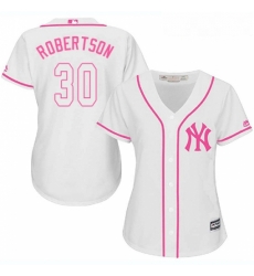 Womens Majestic New York Yankees 30 David Robertson Replica White Fashion Cool Base MLB Jersey Womens Majestic New York Yankees 30 David Robertson Replica White Fashion Cool Base MLB Jersey
