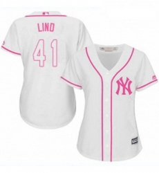 Womens Majestic New York Yankees 41 Adam Lind Replica White Fashion Cool Base MLB Jersey Womens Majestic New York Yankees 41 Adam Lind Replica White Fashion Cool Base MLB Jersey