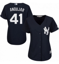 Womens Majestic New York Yankees 41 Miguel Andujar Authentic Navy Blue Alternate MLB Jersey Womens Majestic New York Yankees 41 Miguel Andujar Authentic Navy Blue Alternate MLB Jersey