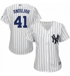 Womens Majestic New York Yankees 41 Miguel Andujar Authentic White Home MLB Jersey Womens Majestic New York Yankees 41 Miguel Andujar Authentic White Home MLB Jersey