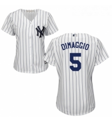 Womens Majestic New York Yankees 5 Joe DiMaggio Replica White Home MLB Jersey Womens Majestic New York Yankees 5 Joe DiMaggio Replica White Home MLB Jersey