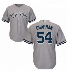 Womens Majestic New York Yankees 54 Aroldis Chapman Authentic Grey Road MLB Jersey Womens Majestic New York Yankees 54 Aroldis Chapman Authentic Grey Road MLB Jersey