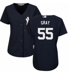 Womens Majestic New York Yankees 55 Sonny Gray Replica Navy Blue Alternate MLB Jersey Womens Majestic New York Yankees 55 Sonny Gray Replica Navy Blue Alternate MLB Jersey