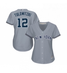 Womens New York Yankees 12 Troy Tulowitzki Authentic Grey Road Baseball Jersey Womens New York Yankees 12 Troy Tulowitzki Authentic Grey Road Baseball Jersey