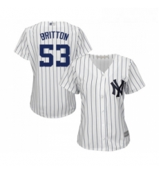 Womens New York Yankees 53 Zach Britton Authentic White Home Baseball Jersey Womens New York Yankees 53 Zach Britton Authentic White Home Baseball Jersey