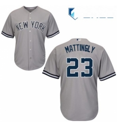 Youth Majestic New York Yankees 23 Don Mattingly Authentic Grey Road MLB Jersey