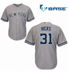 Youth Majestic New York Yankees 31 Aaron Hicks Authentic Grey Road MLB Jersey Youth Majestic New York Yankees 31 Aaron Hicks Authentic Grey Road MLB Jersey