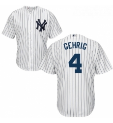 Youth Majestic New York Yankees 4 Lou Gehrig Replica White Home MLB Jersey Youth Majestic New York Yankees 4 Lou Gehrig Replica White Home MLB Jersey