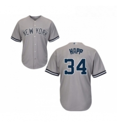 Youth New York Yankees 34 JA Happ Authentic Grey Road Baseball Jersey Youth New York Yankees 34 JA Happ Authentic Grey Road Baseball Jersey