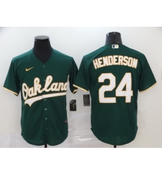 Athletics 24 Rickey Henderson Green 2020 Nike Cool Base Jersey Athletics 24 Rickey Henderson Green 2020 Nike Cool Base Jersey