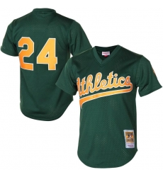 Men Nike Oakland Athletics 24 Rickey Henderson Green Throwback Stitched Baseball Jersey Men Nike Oakland Athletics 24 Rickey Henderson Green Throwback Stitched Baseball Jersey