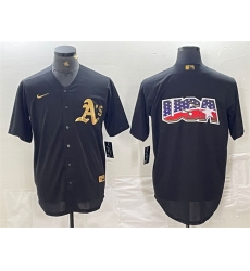 Men Oakland Athletics Black Gold Team Big Logo Cool Base Stitched Baseball Jersey Men Oakland Athletics Black Gold Team Big Logo Cool Base Stitched Baseball Jersey