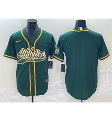 Men Oakland Athletics Blank Green Cool Base Stitched Baseball Jersey Men Oakland Athletics Blank Green Cool Base Stitched Baseball Jersey