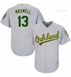 Mens Majestic Oakland Athletics 13 Bruce Maxwell Replica Grey Road Cool Base MLB Jersey Mens Majestic Oakland Athletics 13 Bruce Maxwell Replica Grey Road Cool Base MLB Jersey