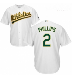 Mens Majestic Oakland Athletics 2 Tony Phillips Replica White Home Cool Base MLB Jersey Mens Majestic Oakland Athletics 2 Tony Phillips Replica White Home Cool Base MLB Jersey
