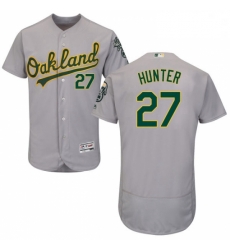 Mens Majestic Oakland Athletics 27 Catfish Hunter Grey Road Flex Base Authentic Collection MLB Jersey Mens Majestic Oakland Athletics 27 Catfish Hunter Grey Road Flex Base Authentic Collection MLB Jersey