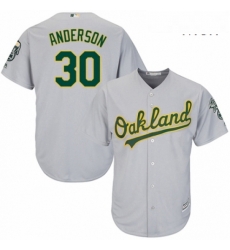 Mens Majestic Oakland Athletics 30 Brett Anderson Replica Grey Road Cool Base MLB Jersey Mens Majestic Oakland Athletics 30 Brett Anderson Replica Grey Road Cool Base MLB Jersey