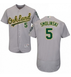 Mens Majestic Oakland Athletics 5 Jake Smolinski Grey Road Flex Base Authentic Collection MLB Jersey Mens Majestic Oakland Athletics 5 Jake Smolinski Grey Road Flex Base Authentic Collection MLB Jersey