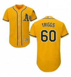 Mens Majestic Oakland Athletics 60 Andrew Triggs Gold Flexbase Authentic Collection MLB Jersey Mens Majestic Oakland Athletics 60 Andrew Triggs Gold Flexbase Authentic Collection MLB Jersey