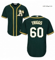 Mens Majestic Oakland Athletics 60 Andrew Triggs Replica Green Alternate 1 Cool Base MLB Jersey Mens Majestic Oakland Athletics 60 Andrew Triggs Replica Green Alternate 1 Cool Base MLB Jersey