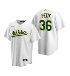 Mens Nike Oakland Athletics 36 Yusmeiro Petit White Home Stitched Baseball Jersey Mens Nike Oakland Athletics 36 Yusmeiro Petit White Home Stitched Baseball Jersey