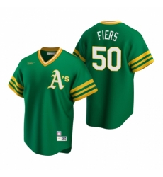 Mens Nike Oakland Athletics 50 Mike Fiers Kelly Green Cooperstown Collection Road Stitched Baseball Jersey Mens Nike Oakland Athletics 50 Mike Fiers Kelly Green Cooperstown Collection Road Stitched Baseball Jersey