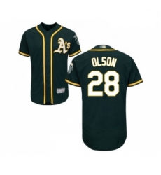 Mens Oakland Athletics 28 Matt Olson Green Alternate Flex Base Authentic Collection Baseball Jersey Mens Oakland Athletics 28 Matt Olson Green Alternate Flex Base Authentic Collection Baseball Jersey