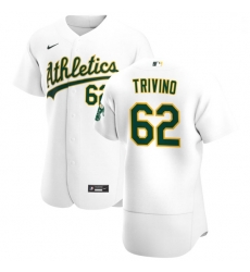 Oakland Athletics 62 Lou Trivino Men Nike White Home 2020 Authentic Player MLB Jersey Oakland Athletics 62 Lou Trivino Men Nike White Home 2020 Authentic Player MLB Jersey