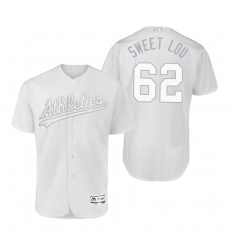 Oakland Athletics Lou Trivino Sweet Lou White 2019 Players Weekend MLB Jersey Oakland Athletics Lou Trivino Sweet Lou White 2019 Players Weekend MLB Jersey
