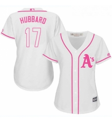 Womens Majestic Oakland Athletics 17 Glenn Hubbard Authentic White Fashion Cool Base MLB Jersey Womens Majestic Oakland Athletics 17 Glenn Hubbard Authentic White Fashion Cool Base MLB Jersey