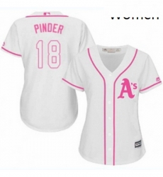 Womens Majestic Oakland Athletics 18 Chad Pinder Authentic White Fashion Cool Base MLB Jersey Womens Majestic Oakland Athletics 18 Chad Pinder Authentic White Fashion Cool Base MLB Jersey