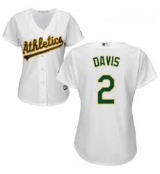 Womens Majestic Oakland Athletics 2 Khris Davis Authentic White Home Cool Base MLB Jersey Womens Majestic Oakland Athletics 2 Khris Davis Authentic White Home Cool Base MLB Jersey