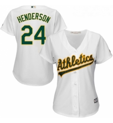 Womens Majestic Oakland Athletics 24 Rickey Henderson Authentic White Home Cool Base MLB Jersey Womens Majestic Oakland Athletics 24 Rickey Henderson Authentic White Home Cool Base MLB Jersey