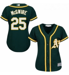 Womens Majestic Oakland Athletics 25 Mark McGwire Authentic Green Alternate 1 Cool Base MLB Jersey Womens Majestic Oakland Athletics 25 Mark McGwire Authentic Green Alternate 1 Cool Base MLB Jersey