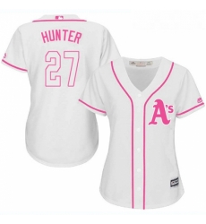 Womens Majestic Oakland Athletics 27 Catfish Hunter Replica White Fashion Cool Base MLB Jersey Womens Majestic Oakland Athletics 27 Catfish Hunter Replica White Fashion Cool Base MLB Jersey