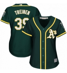Womens Majestic Oakland Athletics 39 Blake Treinen Authentic Green Alternate 1 Cool Base MLB Jersey Womens Majestic Oakland Athletics 39 Blake Treinen Authentic Green Alternate 1 Cool Base MLB Jersey
