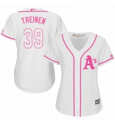 Womens Majestic Oakland Athletics 39 Blake Treinen Authentic White Fashion Cool Base MLB Jersey Womens Majestic Oakland Athletics 39 Blake Treinen Authentic White Fashion Cool Base MLB Jersey