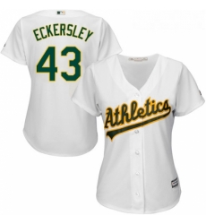 Womens Majestic Oakland Athletics 43 Dennis Eckersley Replica White Home Cool Base MLB Jersey Womens Majestic Oakland Athletics 43 Dennis Eckersley Replica White Home Cool Base MLB Jersey