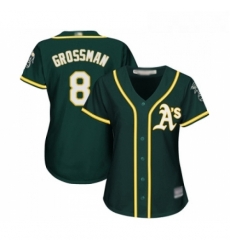 Womens Oakland Athletics 8 Robbie Grossman Replica Green Alternate 1 Cool Base Baseball Jersey Womens Oakland Athletics 8 Robbie Grossman Replica Green Alternate 1 Cool Base Baseball Jersey