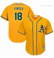 Youth Majestic Oakland Athletics 18 Chad Pinder Replica Gold Alternate 2 Cool Base MLB Jersey Youth Majestic Oakland Athletics 18 Chad Pinder Replica Gold Alternate 2 Cool Base MLB Jersey
