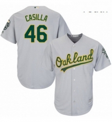 Youth Majestic Oakland Athletics 46 Santiago Casilla Authentic Grey Road Cool Base MLB Jersey Youth Majestic Oakland Athletics 46 Santiago Casilla Authentic Grey Road Cool Base MLB Jersey