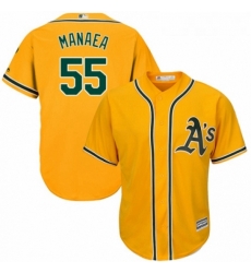 Youth Majestic Oakland Athletics 55 Sean Manaea Authentic Gold Alternate 2 Cool Base MLB Jersey Youth Majestic Oakland Athletics 55 Sean Manaea Authentic Gold Alternate 2 Cool Base MLB Jersey