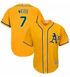 Youth Majestic Oakland Athletics 7 Walt Weiss Replica Gold Alternate 2 Cool Base MLB Jersey Youth Majestic Oakland Athletics 7 Walt Weiss Replica Gold Alternate 2 Cool Base MLB Jersey
