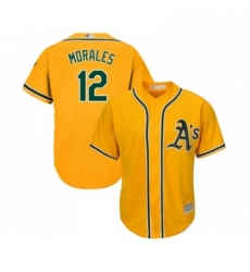 Youth Oakland Athletics 12 Kendrys Morales Replica Gold Alternate 2 Cool Base Baseball Jersey Youth Oakland Athletics 12 Kendrys Morales Replica Gold Alternate 2 Cool Base Baseball Jersey
