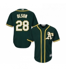 Youth Oakland Athletics 28 Matt Olson Replica Green Alternate 1 Cool Base Baseball Jersey Youth Oakland Athletics 28 Matt Olson Replica Green Alternate 1 Cool Base Baseball Jersey