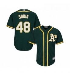 Youth Oakland Athletics 48 Joakim Soria Replica Green Alternate 1 Cool Base Baseball Jersey Youth Oakland Athletics 48 Joakim Soria Replica Green Alternate 1 Cool Base Baseball Jersey