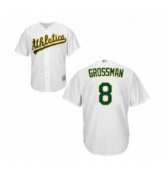 Youth Oakland Athletics 8 Robbie Grossman Replica White Home Cool Base Baseball Jersey Youth Oakland Athletics 8 Robbie Grossman Replica White Home Cool Base Baseball Jersey