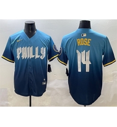 Men Philadelphia Phillies 14 Pete Rose Blue 2024 City Connect Limited Stitched Jersey Men Philadelphia Phillies 14 Pete Rose Blue 2024 City Connect Limited Stitched Jersey