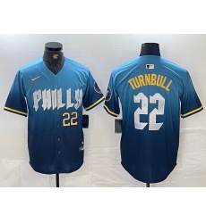 Men Philadelphia Phillies 22 Spencer Turnbull Blue 2024 City Connect Limited Stitched Jersey 2 Men Philadelphia Phillies 22 Spencer Turnbull Blue 2024 City Connect Limited Stitched Jersey 2